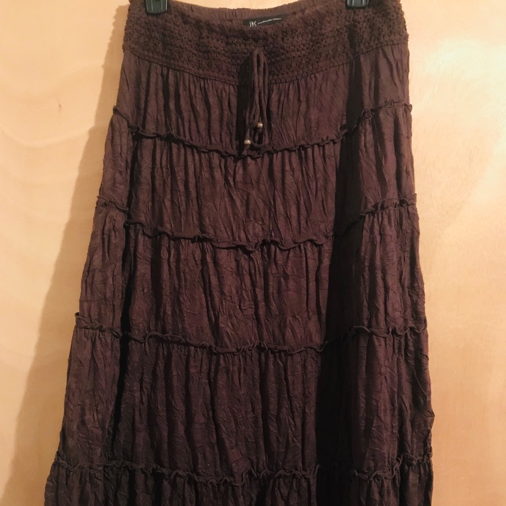 INC brown boho skirt